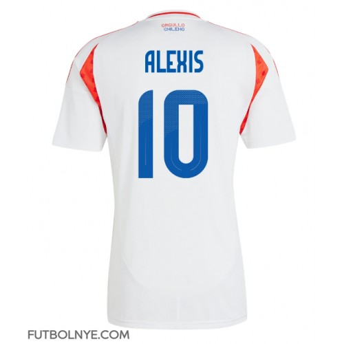 Camiseta Chile Alexis Sanchez #10 Visitante Equipación Copa America 2024 manga corta